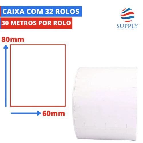 Etiqueta Térmica 60x80mm com lacre de Segurança