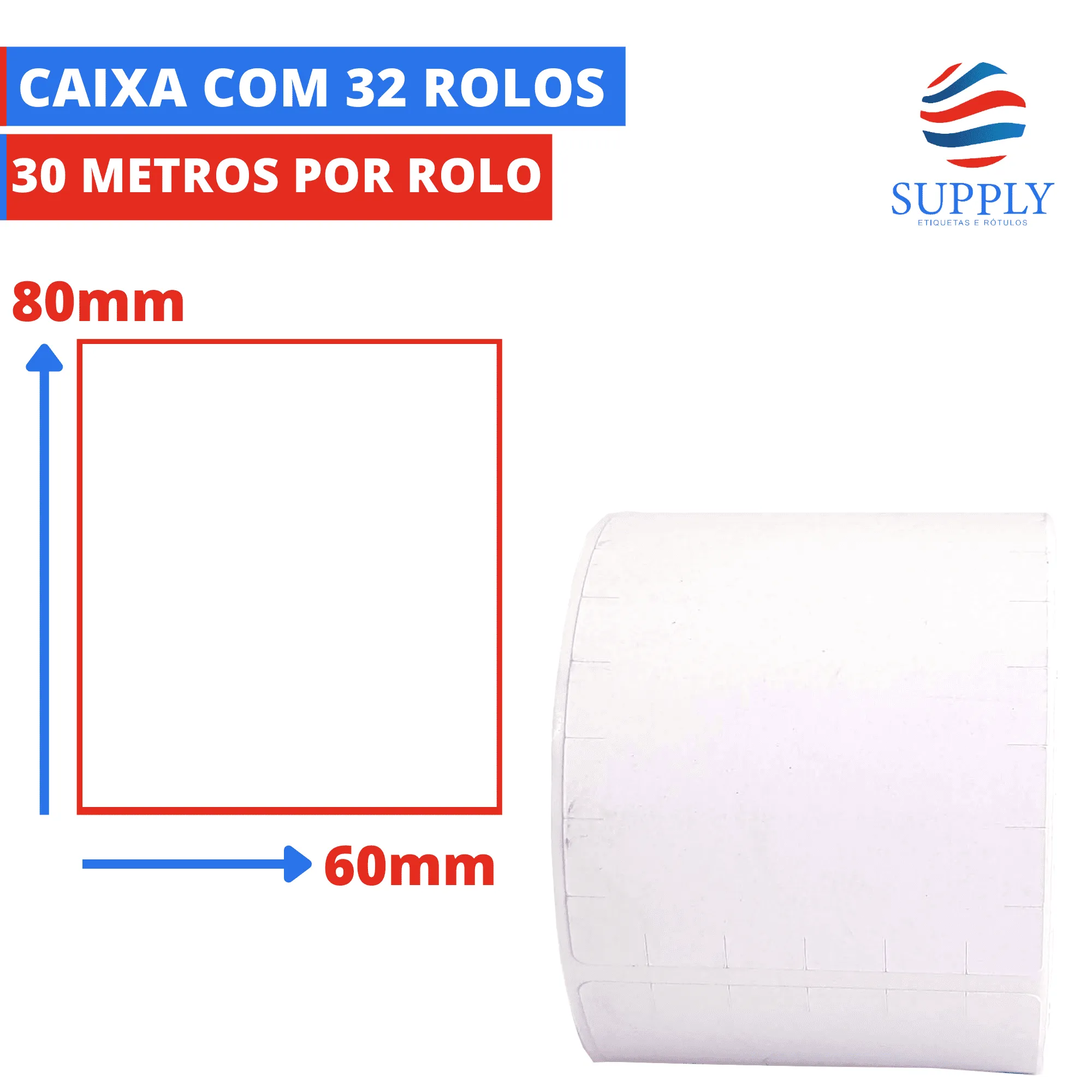 Etiqueta Térmica 60x80mm com lacre de Segurança